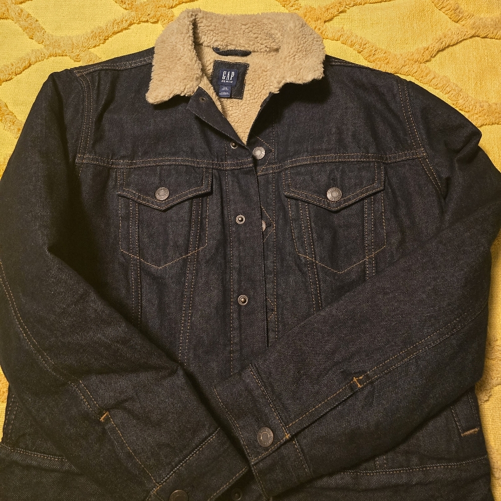 Denim Sherpa Lined Jacket